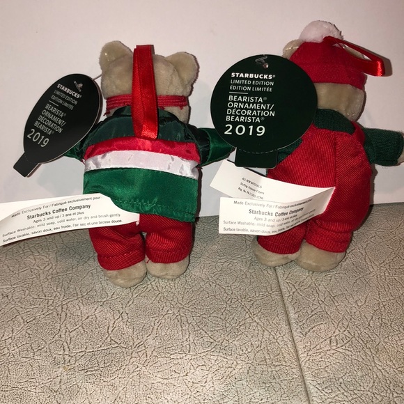 Starbucks 2019 set of Bearista LE ornaments NWT - Picture 4 of 4